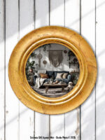 Miroir convexe Louis doré Chehoma