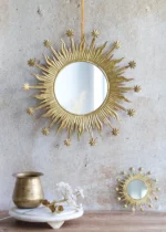 Miroir doré Soleil et étoiles petit Weldaad