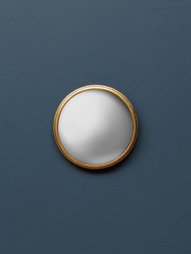 Miroir mini convexe moucheté bord doré Chehoma