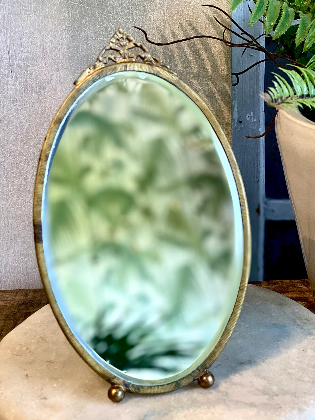 Miroir oval doré Tradition Weldaad