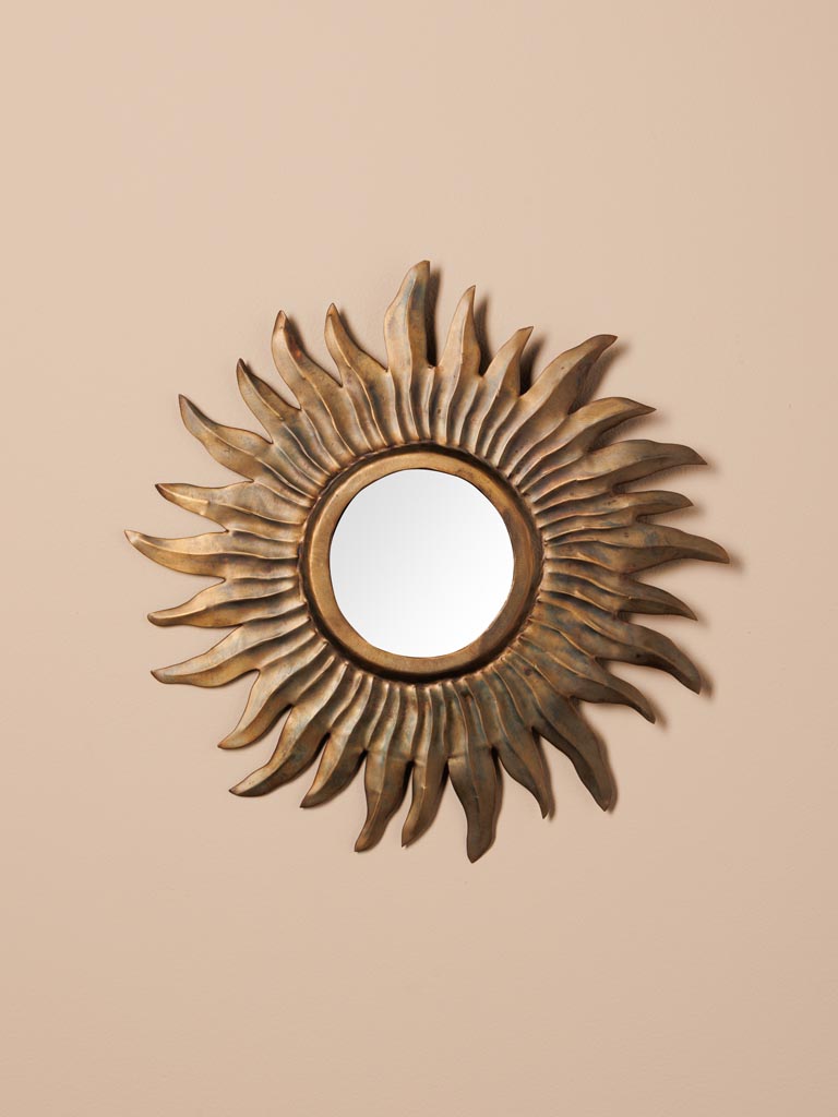 Miroir soleil patine bronze Chehoma