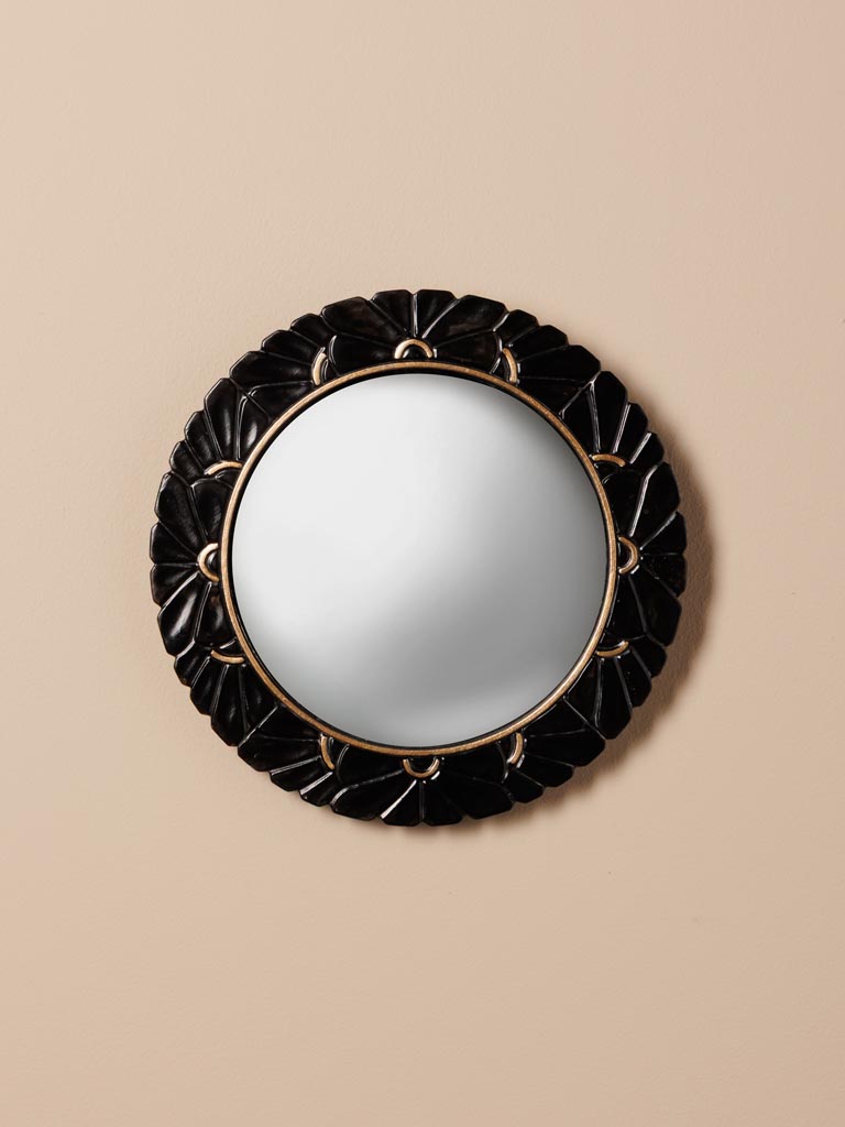 Petit miroir convex touches dorées Mitad Chehoma