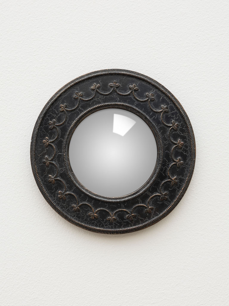 Petit miroir convexe guirlande de fleurs Chehoma