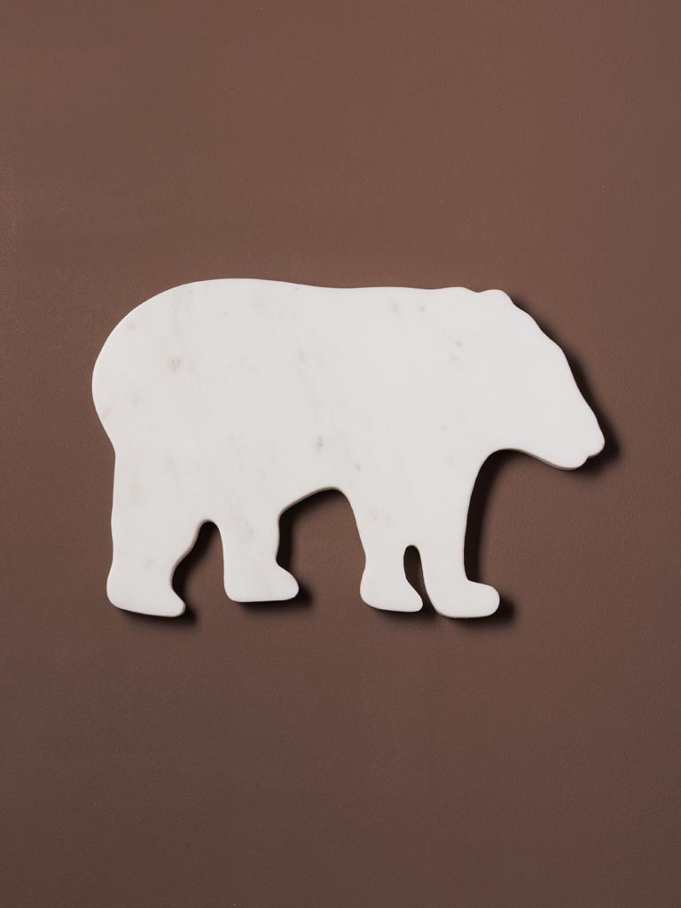 Planche à découper ours marbre blanc Chehoma