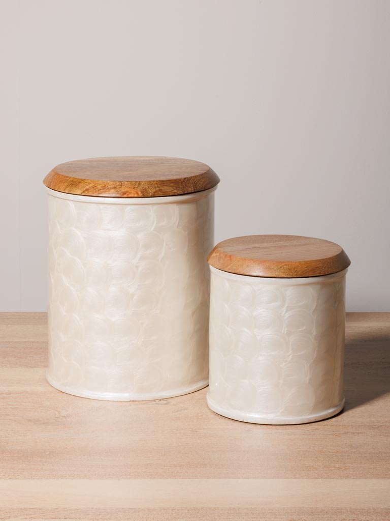 Set de 2 boîtes hermétiques écailles nacrées Chehoma