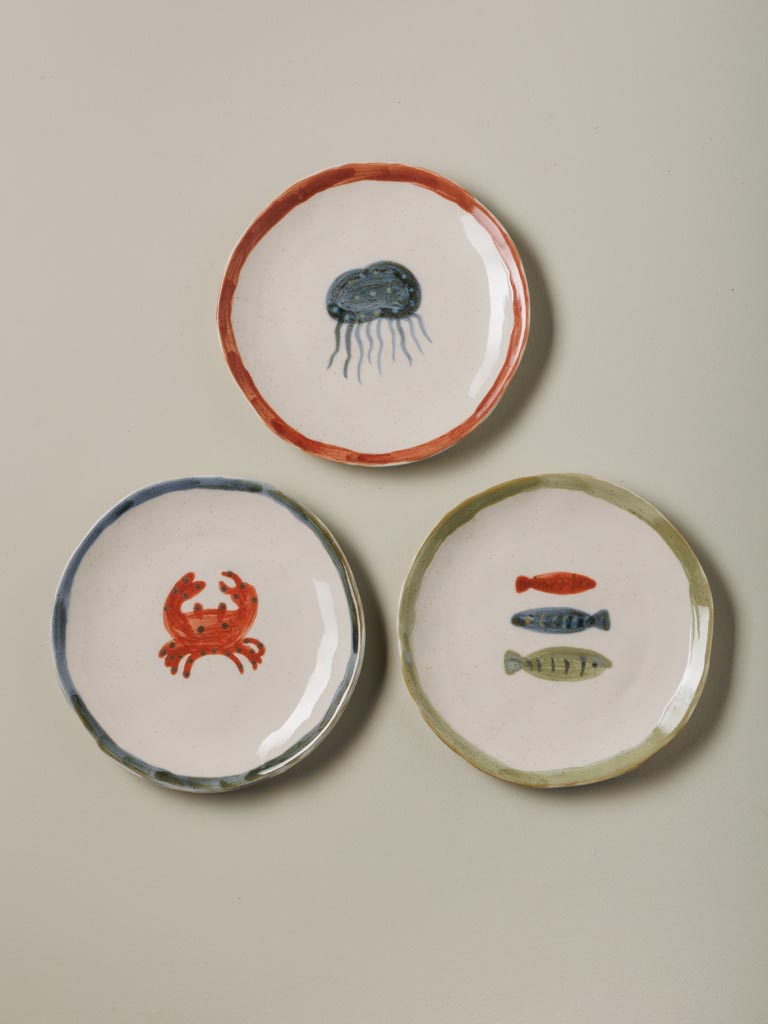 Set de 3 petites assiettes Mare amore Chehoma