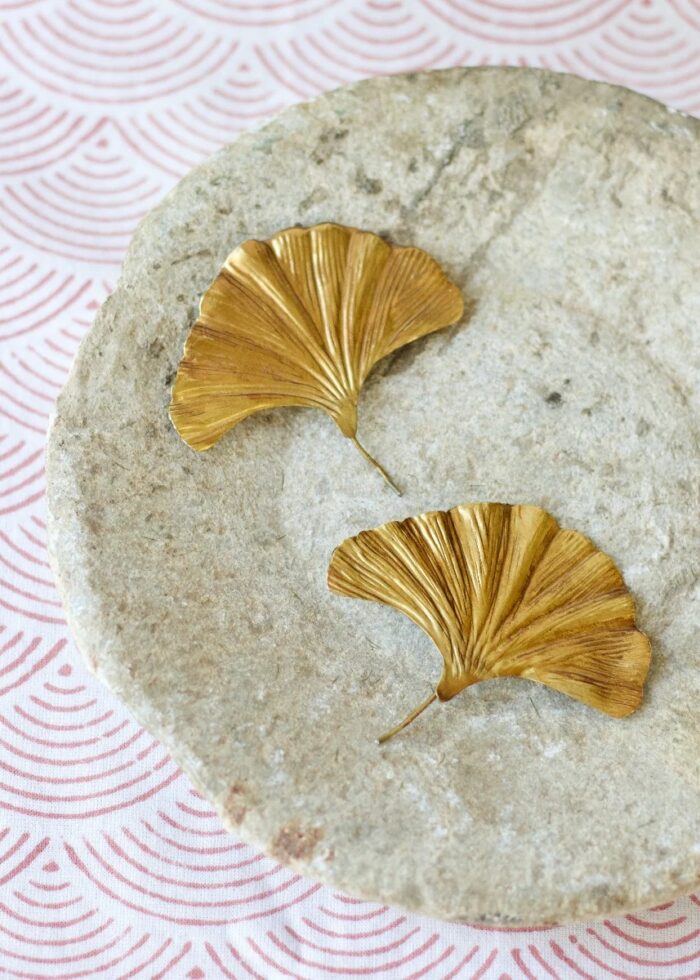 Set de 3 Piques métal doré Ginkgo – Image 2