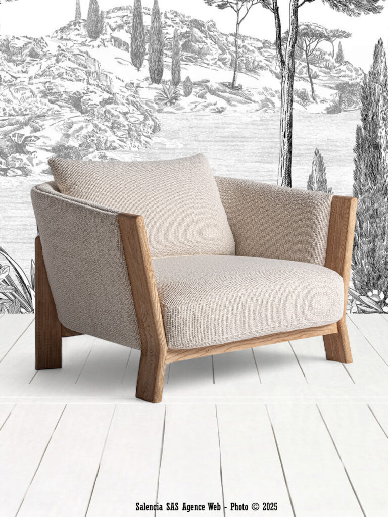 Fauteuil Nara beige modèle 2 Vical