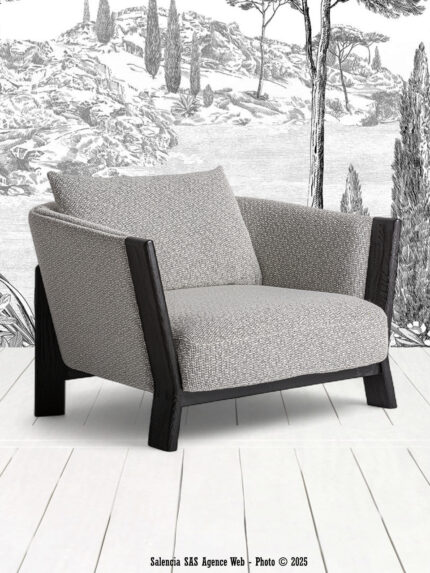 Fauteuil Nara gris Vical