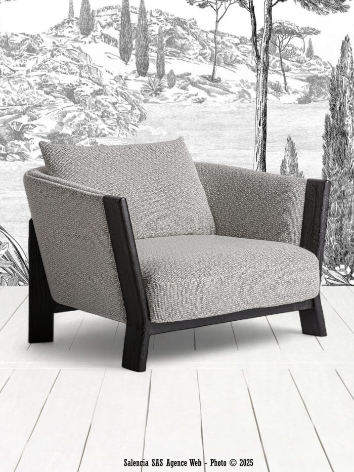 Fauteuil Nara gris Vical