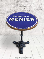 Table bistrot émaillée Chocolat Menier