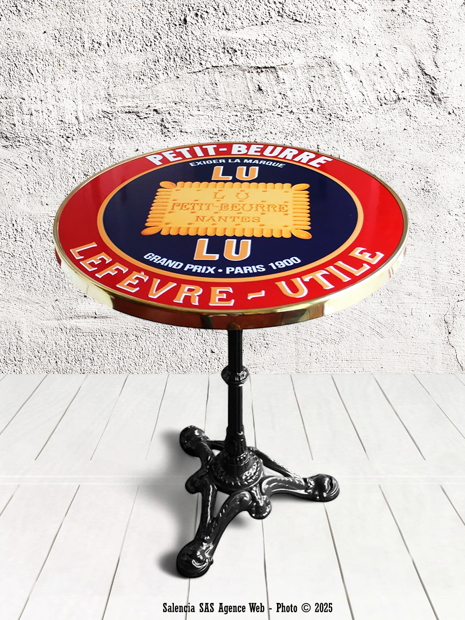 table-bistrot-lu-petit-beurre-email-replica-PLTLU Table bistrot émaillée Petit beurre LU eMAIL REPLICA