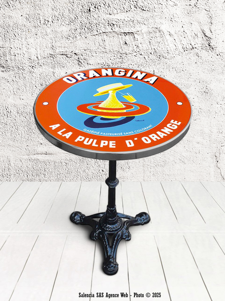 table-bistrot-orangina-email-replica-PLTOG Table bistrot émaillée Orangina Email Replica