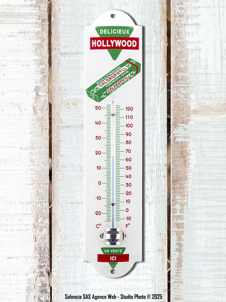 Thermomètre murale émaillée Hollywood Email Replica