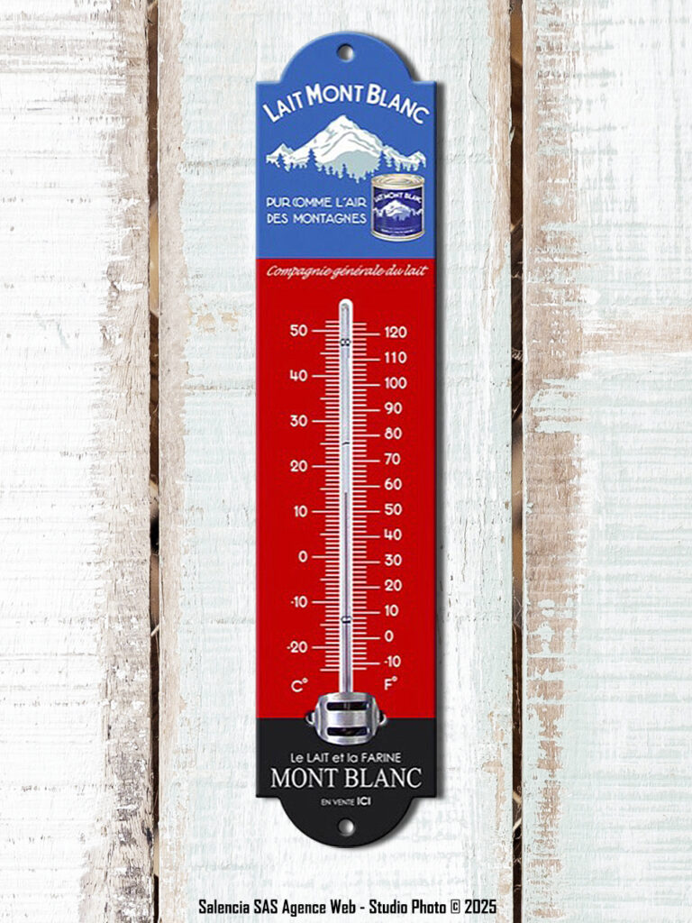 thermomètre mural émaillé Mont Blanc Email Replica