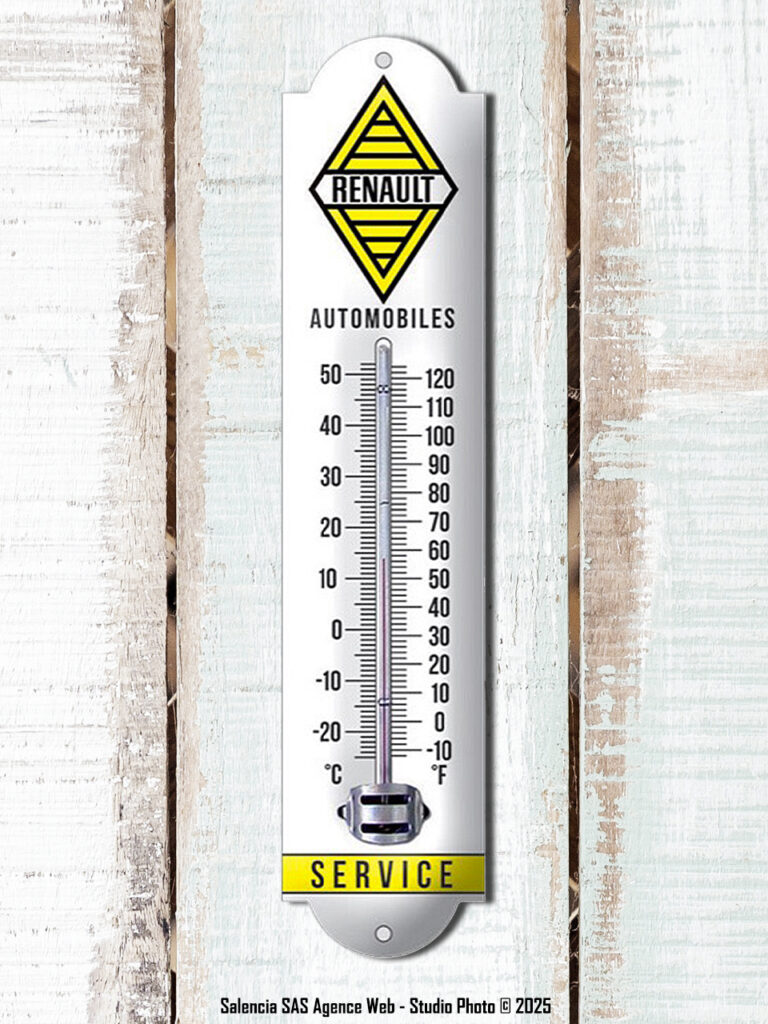Thermomètre murale émaillée Renault Email Replica