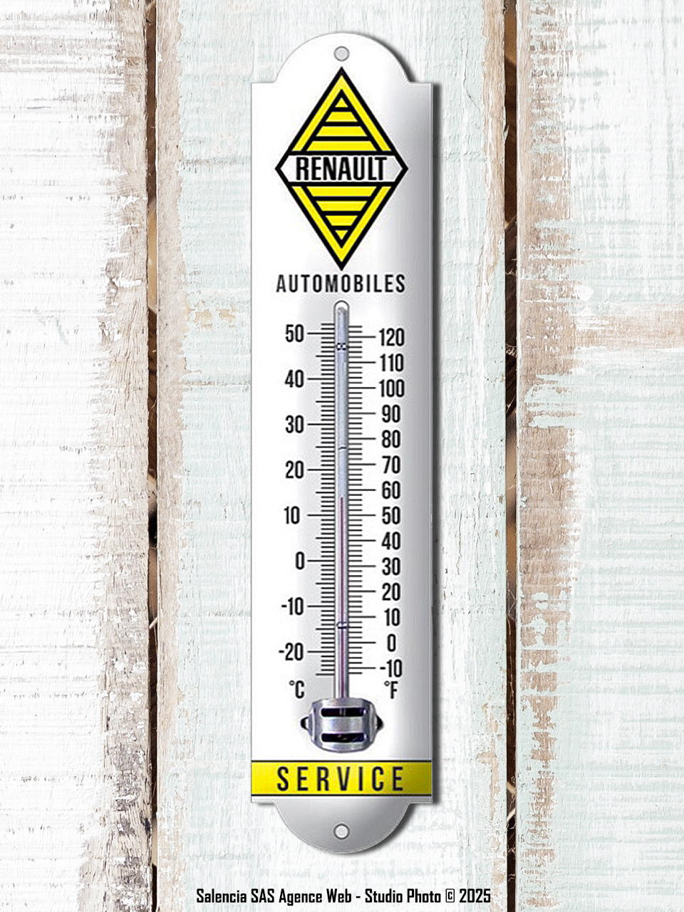 thermometre-emaille-RENAULT-email-replica-THRN Thermomètre murale émaillée Renault Email Replica