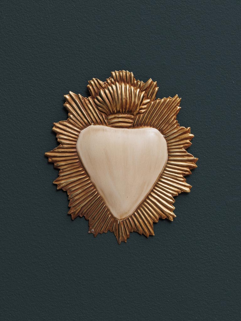Ex-voto coeur beige Maria Chehoma