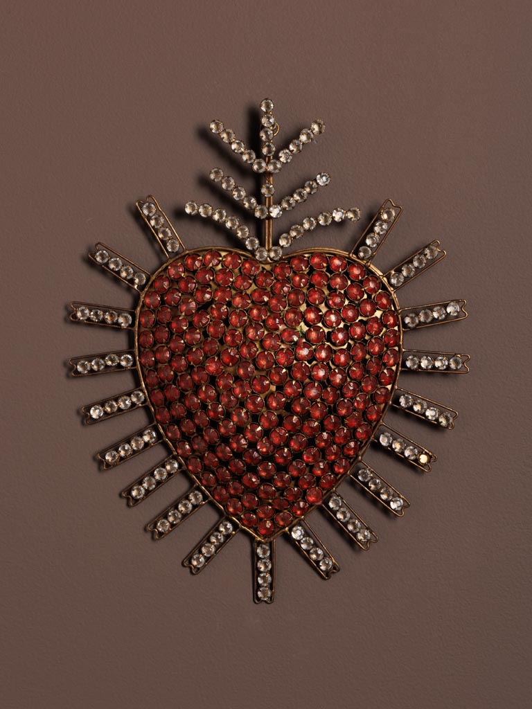 Ex-voto bijou rouge et argent