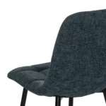 Chaise tissu bleu pieds métal Abstract – Image 4