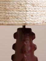 Lampe bordeaux abat-jour corde Yucatan – Image 3