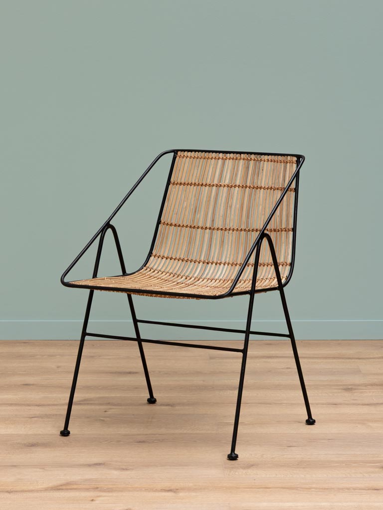 Chaise géométrique bord noir Kuro Chehoma