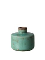 Vase bouteille large vert d'eau – Image 3