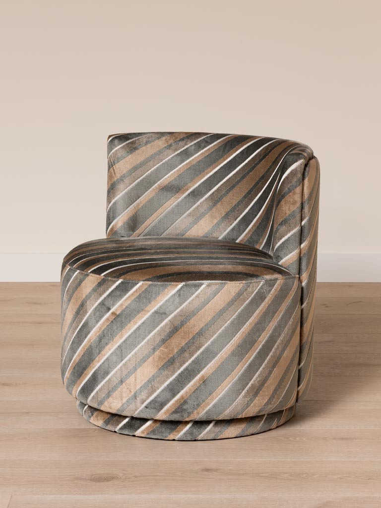 Fauteuil rotatif gris Métro Chehoma