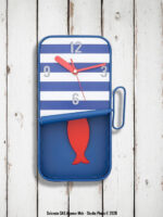 Horloge Boîte De Conserve bleue Batela