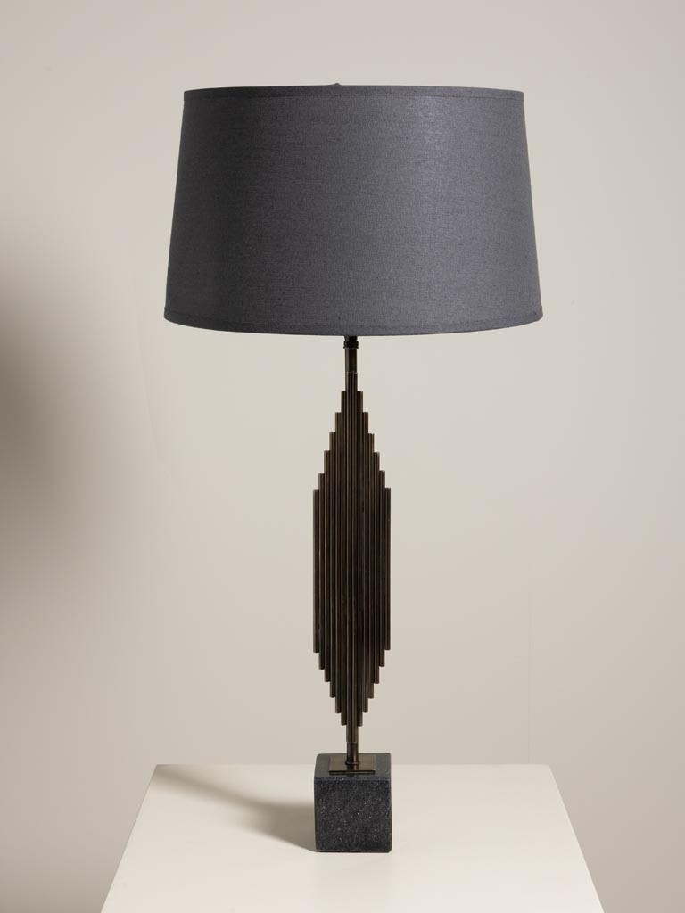 Lampe base marbre noir Orgue Chehoma