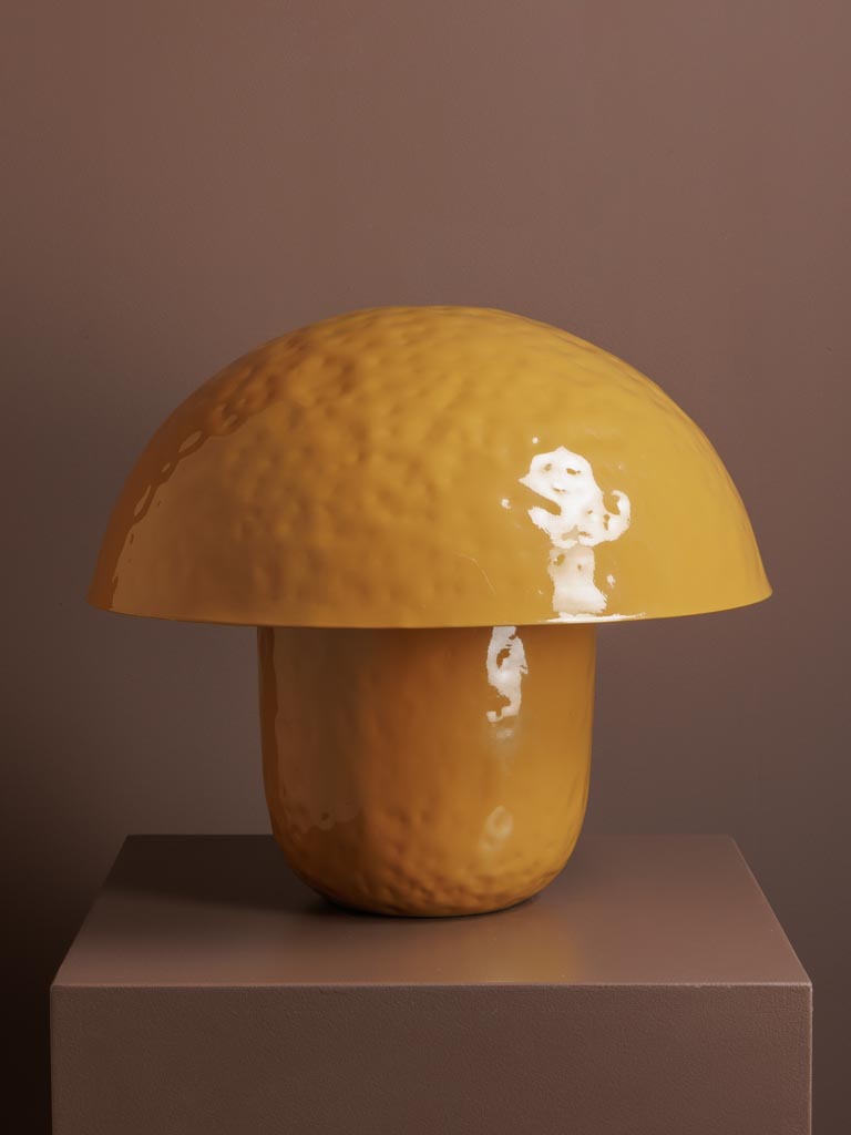 Lampe champignon ocre Bossué Chehoma