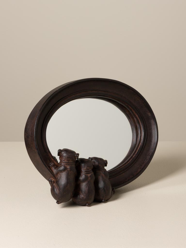 Miroir à poser 3 chiens Chehoma