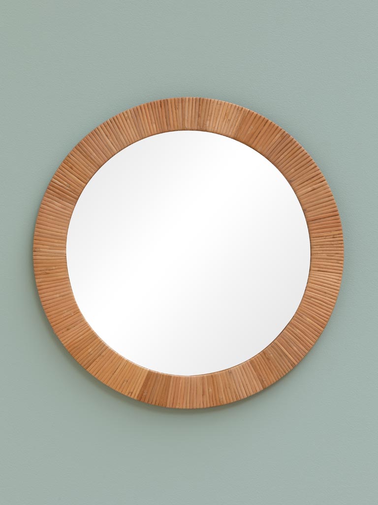 Miroir rond rotin plat Rita Chehoma