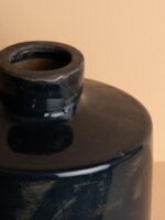 Vase bouteille large bleu marine – Image 2