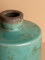 Vase bouteille large vert d'eau – Image 2