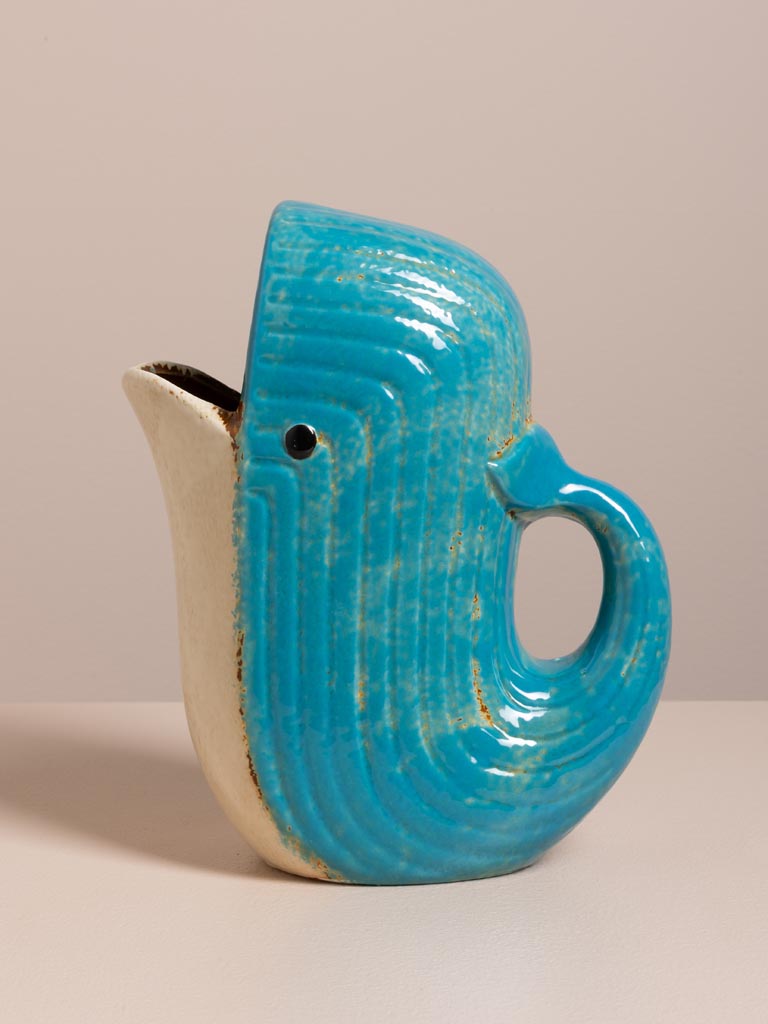 Pichet baleine turquoise Chehoma