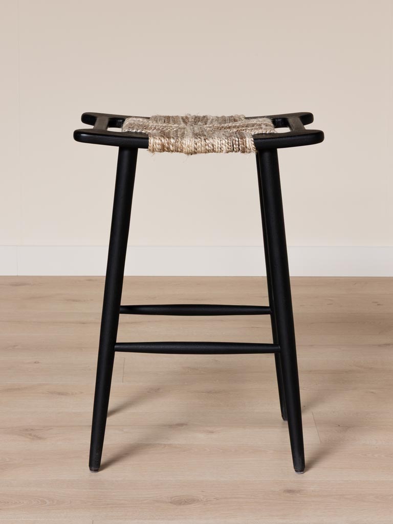 Tabouret de bar tressé de laine Ovira Chehoma