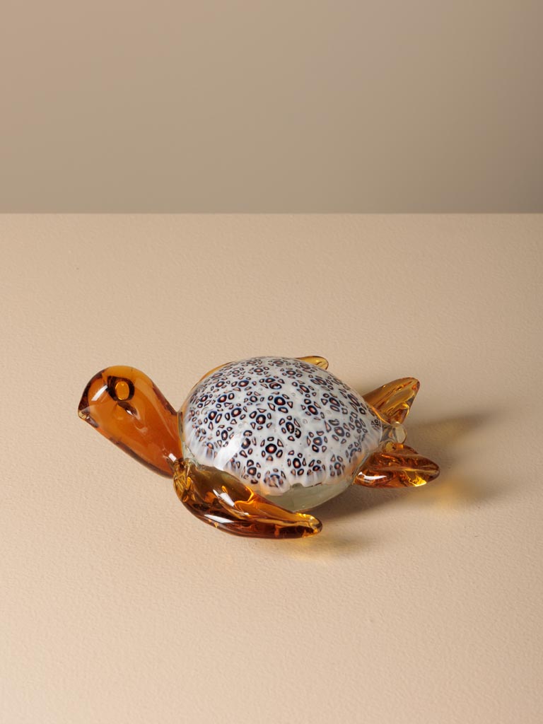 Tortue en verre fleurie cHEHOMA
