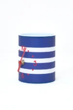 Horloge pot à crayons bleu foncé – Image 2