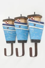 Porte-manteau en bois à 3 crochets Bateau – Image 3