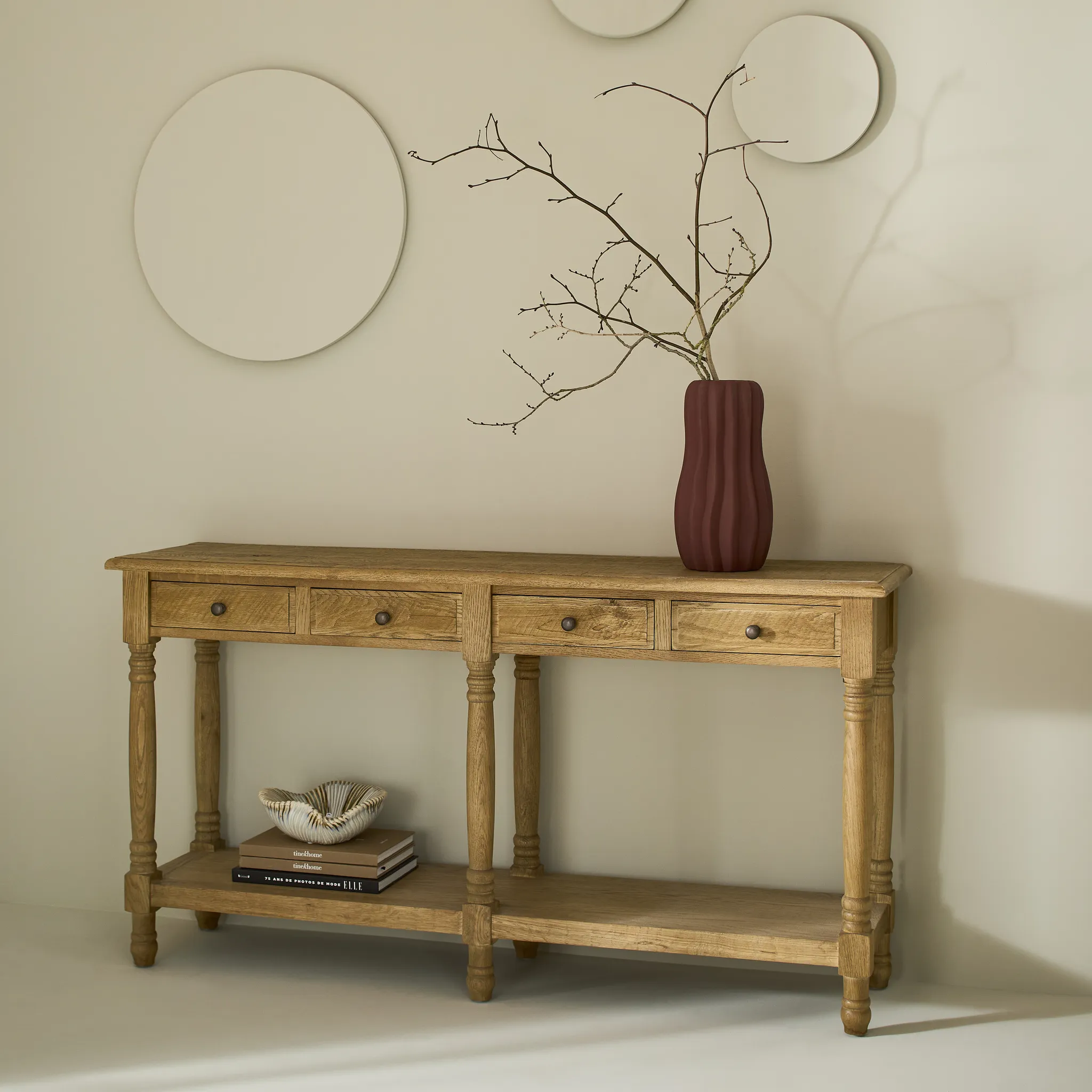 Console en chêne massif Boissy Signature