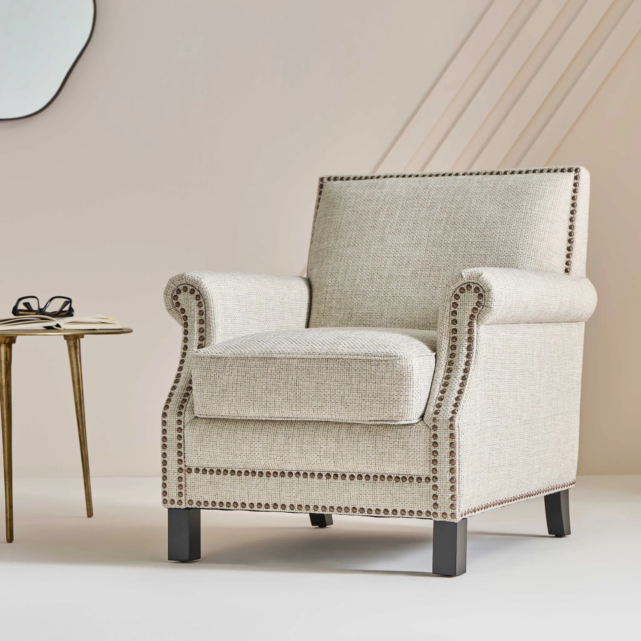 Fauteuil Hector tramé lin Signature