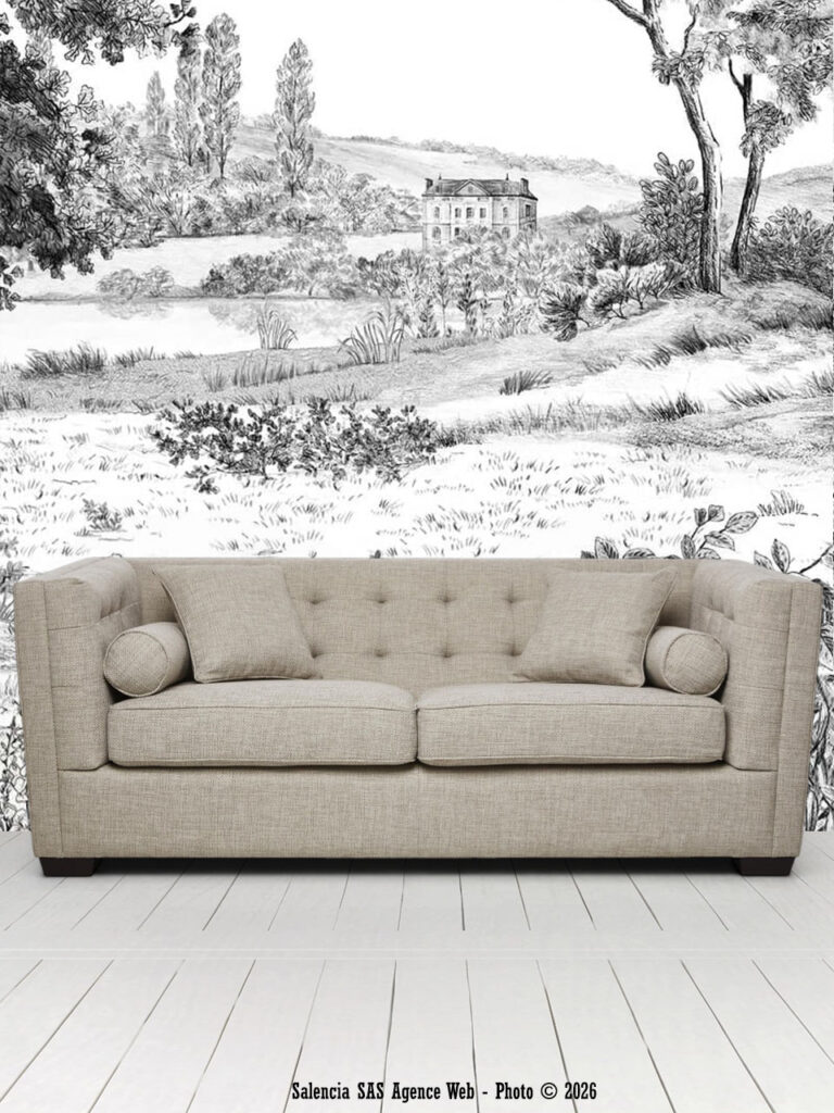 Canapé 3 places tramé lin Roma Signature