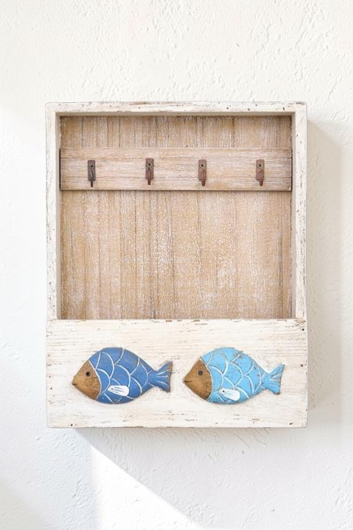 Boite à clés en bois Poissons Batela