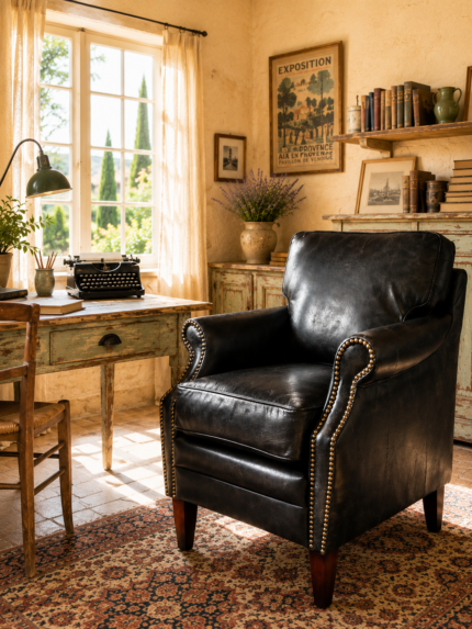 Fauteuil Kansas noir Signature