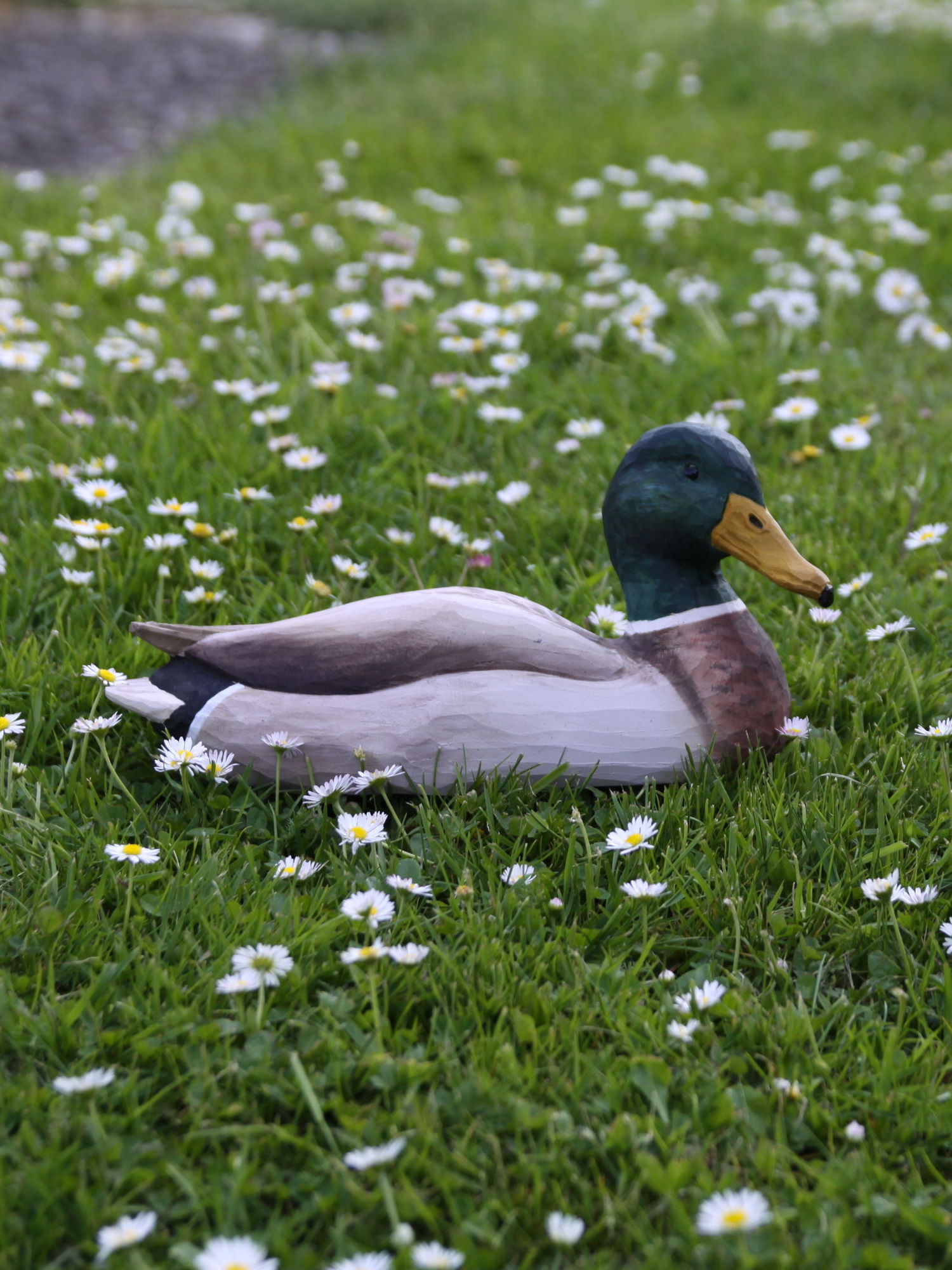 Figurine bois Canard Colvert Wildlife Garden
