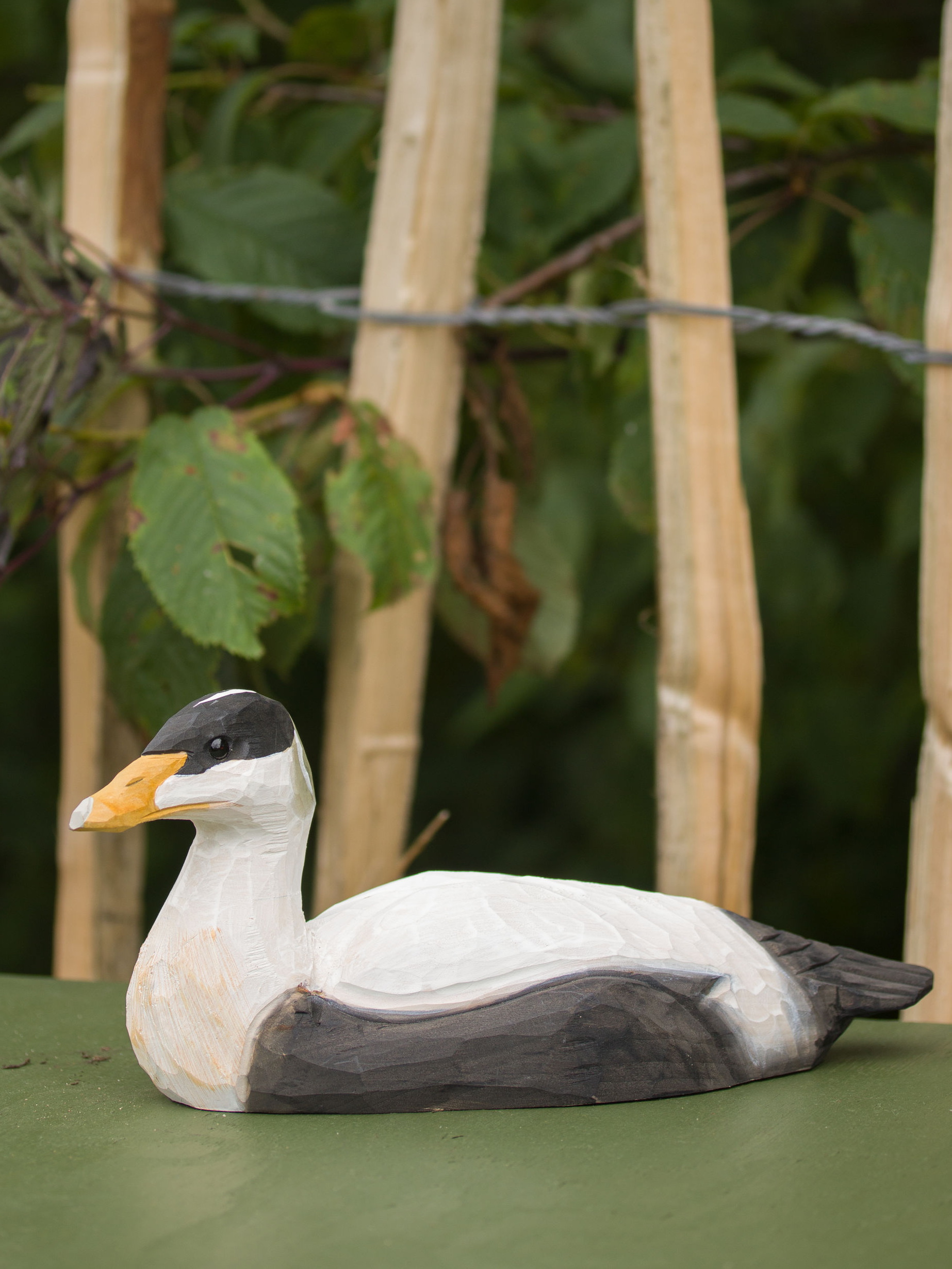 Figurine bois Eider à duvet Wildlife Garden