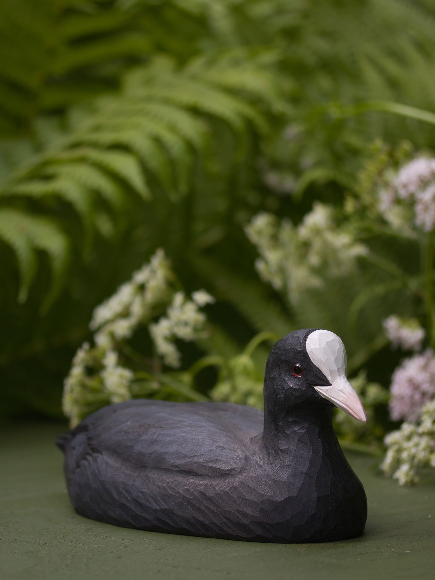 Figurine bois Foulque Macroule Wildlife Garden
