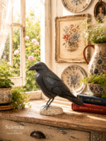 Figurine bois Grand Corbeau