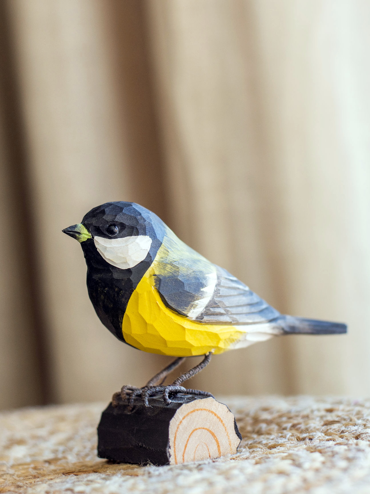 Figurine bois Mésange charbonnière Wildlife Garden